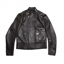 Blouson GUCCI perfecto cuir lisse noir