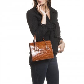 Sac HERMES Vintage "24 faubourg" en aligator