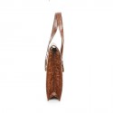 HERMES Vintage '24 faubourg' handbag in camel aligator