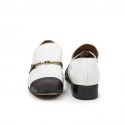 CELINE moccasins in varnished white and black leather size 38 EU