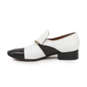 CELINE moccasins in varnished white and black leather size 38 EU