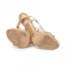 Sandales Valentino T 37 beige caramel