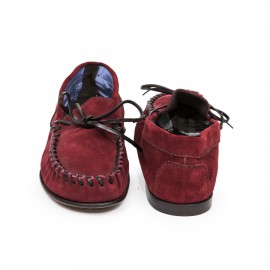 Mocassins Homme HERMES T 46.5 rouge en daim