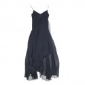 Robe CHANEL T 36 longue et fluide bleu foncé