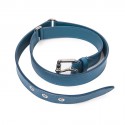 Ceinture Trio cuir épi bleu cyan t 85