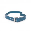 Ceinture Trio cuir épi bleu cyan t 85