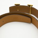 Ceinture H HERMES T 90 crocodile porosus marron