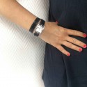 HERMES watch model 'Cape Cod' small model with black mississipi alligato bracelet