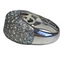 Bague CHOPARD T 56 demi jonc en or blanc et diamant