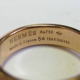 Bague HERMES Collier de chien en or rose