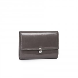 porte-monnaie DIOR cuir verni brun