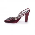 Sandales hautes  T36.5 CHRISTIAN LACROIX rouge cardinal 