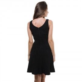 ALAIA sleeveless dress in black lycra size 36EU