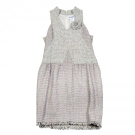 CHANEL Dress in Pastel colors tweed Size 42FR