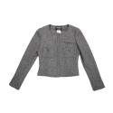 Veste CHANEL T38 en laine grise 