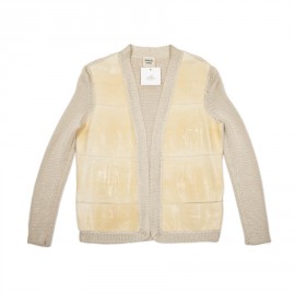 Jacket vest HERMES t 36 beige Shagreen