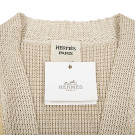 Jacket vest HERMES t 36 beige Shagreen