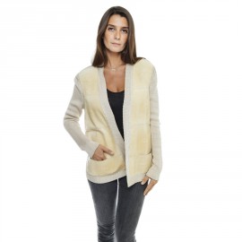 Jacket vest HERMES t 36 beige Shagreen