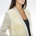 Jacket vest HERMES t 36 beige Shagreen