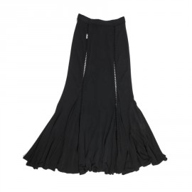 ROCHAS T38 vintage long skirt in black jersey