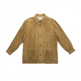 FRANCK NAMANI  gold suede shirt jacket