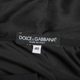 DOLCE GABBANA cocktail dress in black silk size 40IT/36FR