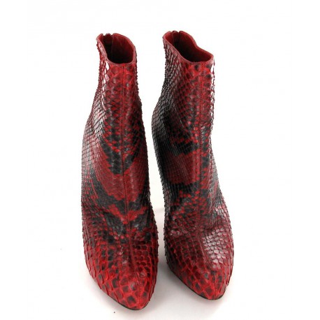 Bottines LOUBOUTIN T40.5 python bicolore