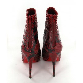 Bottines LOUBOUTIN T40.5 python bicolore