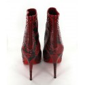 Bottines LOUBOUTIN T40.5 python bicolore