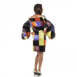 Robe Couture CHRISTIAN LACROIX satin multicolore T36