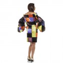 CHRISTIAN LACROIX couture dress in multicolored satins size36