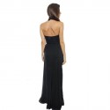 CHRISTIAN DIOR by John Galliano long dress in black silk size 36fr