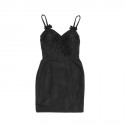 Robe CHRISTIAN DIOR T 42 en soie noire et perles