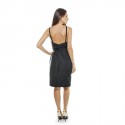 Robe CHRISTIAN DIOR T 42 en soie noire et perles