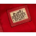 Gilet HERMES sport T40fr cuir rouge et crème vintage