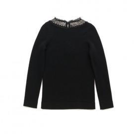 Pull CHANEL T 42 en cachemire noir et brillants swarovski