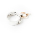 Bague CDC  HERMES T 54 en argent or et diamant