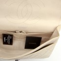 CHANEL maxi jumbo double flap bag in aged ivory leather