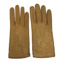 Gants CHRISTIAN DIOR en pécari beige foncé