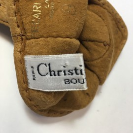 Gants CHRISTIAN DIOR en pécari beige foncé