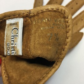 Gants CHRISTIAN DIOR en pécari beige foncé