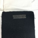 CHANEL long gloves in white leather and black cashmere size 7.5