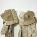 Gants SANS MARQUE coton & crochet crème