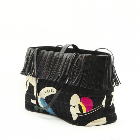 CHANEL bag with fringes in...