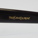 Lunettes de soleil YVES SAINT LAURENT en plastique noir mat, beige et violet