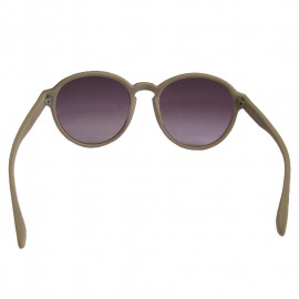 Lunettes de soleil LINDA FARROW LUXE en plastique beige foncé