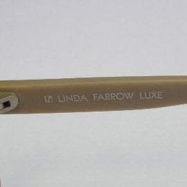 Lunettes de soleil LINDA FARROW LUXE en plastique beige foncé