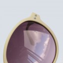 Lunettes de soleil LINDA FARROW LUXE en plastique beige foncé