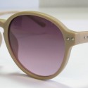 Lunettes de soleil LINDA FARROW LUXE en plastique beige foncé