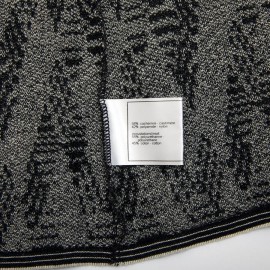 CHANEL cardigan in black and white cashmere size 36FR